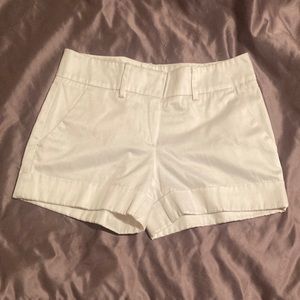 white tailored shorts